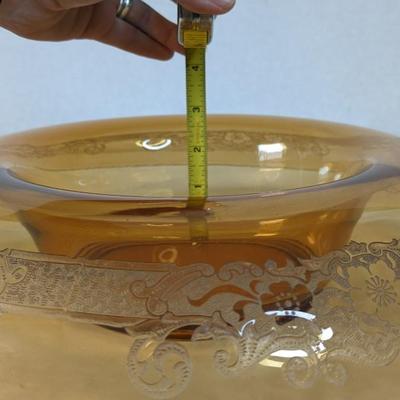 Fostoria Glass Vesper Amber Console Bowl 