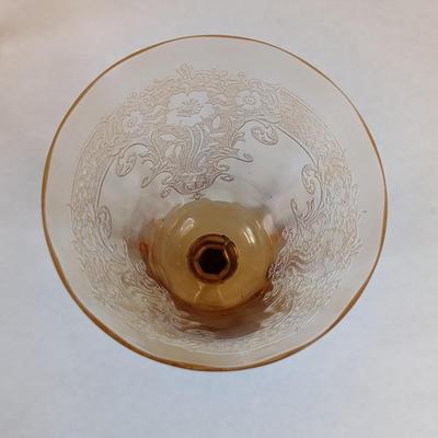 Fostoria Glass Vesper Amber 7 1/4" Water Goblets