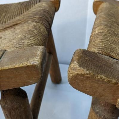 Wicker Seat Milking Stools