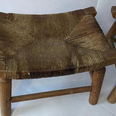 Wicker Seat Milking Stools