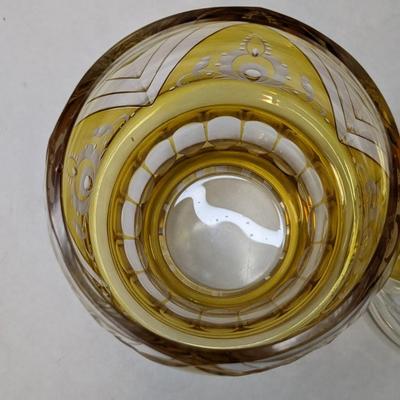 Lead Crystal Faberge Style Lidded Egg Shape Apothecary Container