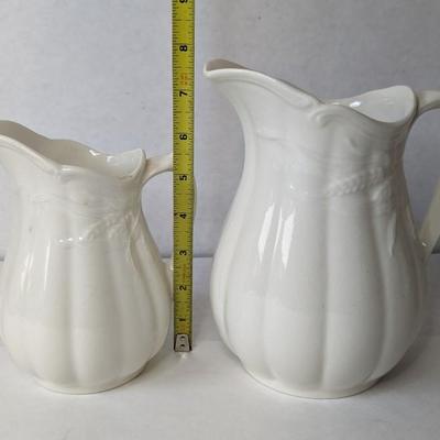 White Ironstone Pitchers