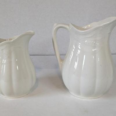 White Ironstone Pitchers