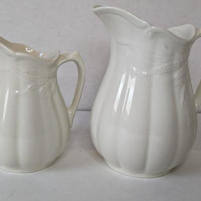 White Ironstone Pitchers