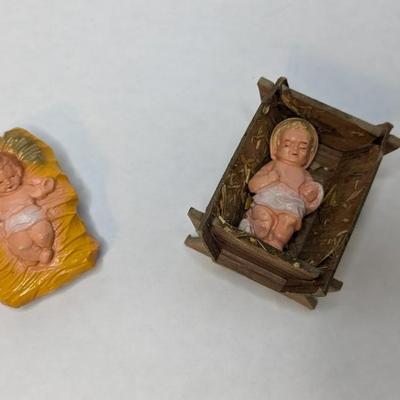 Chalkware Nativity Scene