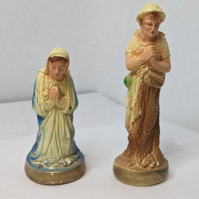 Chalkware Nativity Scene