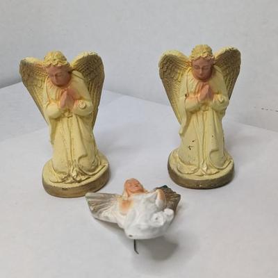 Chalkware Nativity Scene