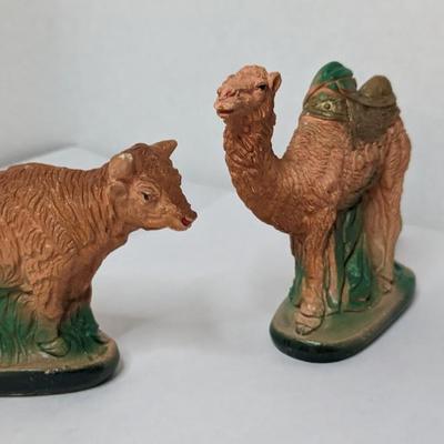 Chalkware Nativity Scene