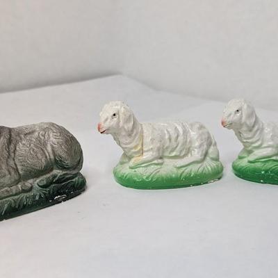 Chalkware Nativity Scene