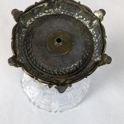 Small Cut Glass and Gold Tone Epergne 