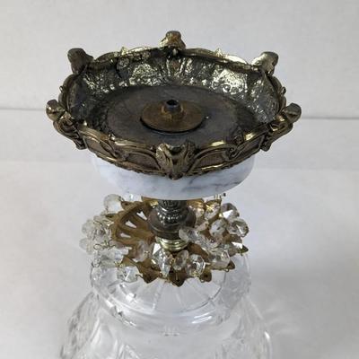 Small Cut Glass and Gold Tone Epergne 