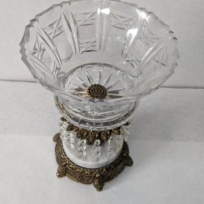 Small Cut Glass and Gold Tone Epergne 