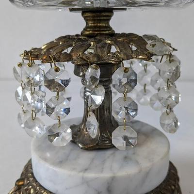 Small Cut Glass and Gold Tone Epergne 