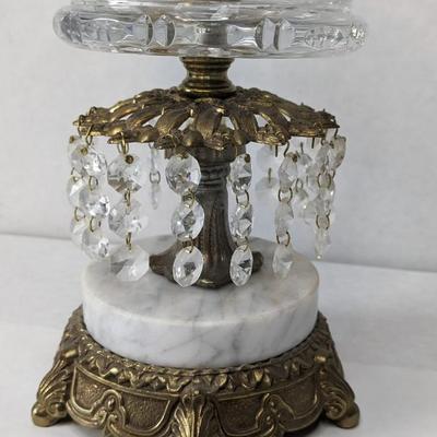 Small Cut Glass and Gold Tone Epergne 