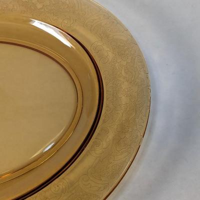 Fostoria Glass Vesper Amber Serving Dishes