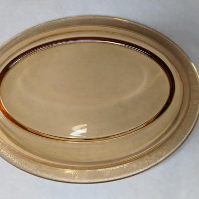 Fostoria Glass Vesper Amber Serving Dishes