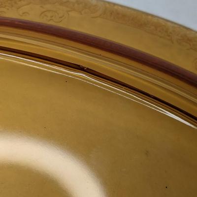 Fostoria Glass Vesper Amber Serving Dishes