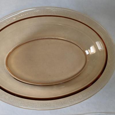 Fostoria Glass Vesper Amber Serving Dishes