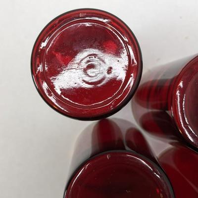 Red Glass Tumbler Assortment