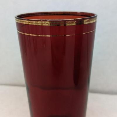 Red Glass Tumbler Assortment