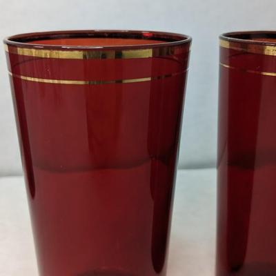 Red Glass Tumbler Assortment