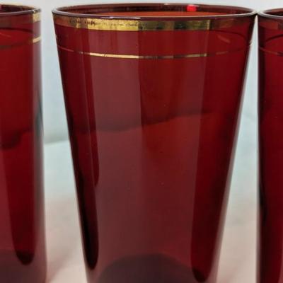 Red Glass Tumbler Assortment