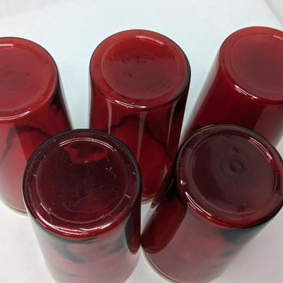 Red Glass Tumbler Assortment