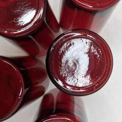Red Glass Tumbler Assortment