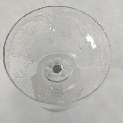 Etched Depression Champagne Glasses/ Tall Sherbert