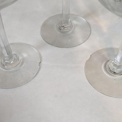 Etched Depression Champagne Glasses/ Tall Sherbert