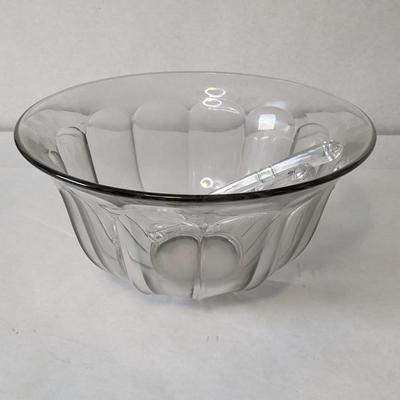 Antique Ornate and Oversized Punch Bowl and Plattter