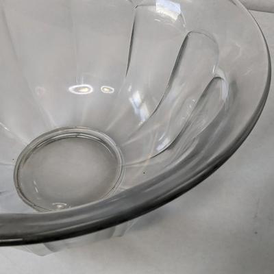 Antique Ornate and Oversized Punch Bowl and Plattter