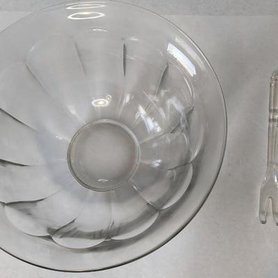 Antique Ornate and Oversized Punch Bowl and Plattter