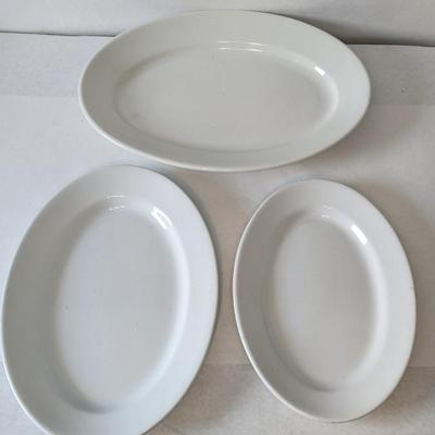 White Ironstone Platters