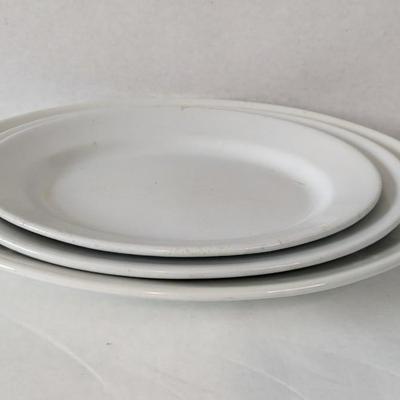 White Ironstone Platters