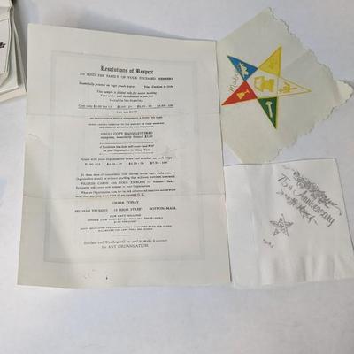 Order of the Eastern Star Masonic Memorabilia