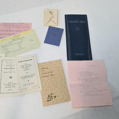 Order of the Eastern Star Masonic Memorabilia