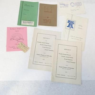 Order of the Eastern Star Masonic Memorabilia