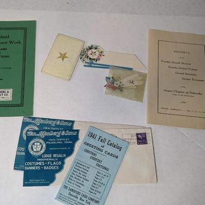 Order of the Eastern Star Masonic Memorabilia