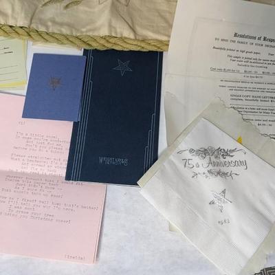Order of the Eastern Star Masonic Memorabilia