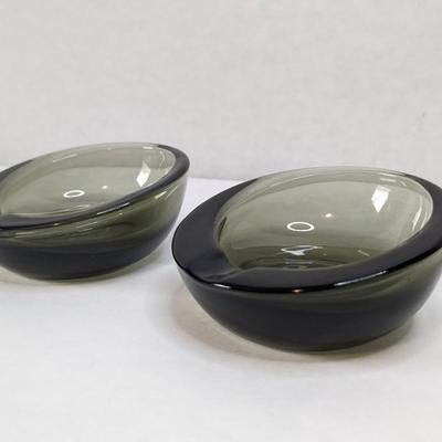 Colorful Mid Mod Orb Glass Ashtrays