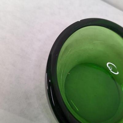 Colorful Mid Mod Orb Glass Ashtrays