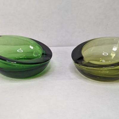 Colorful Mid Mod Orb Glass Ashtrays