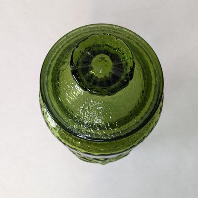 Anchor Hocking Rainflower in Green Apothecary Jar