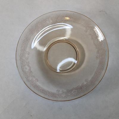 Fostoria Glass Vesper Amber 5 7/8" Single Rim Saucers