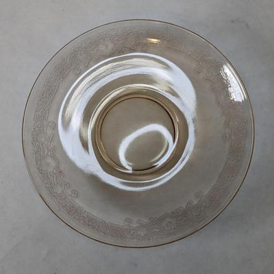 Fostoria Glass Vesper Amber 5 7/8" Single Rim Saucers