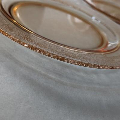 Fostoria Glass Vesper Amber 7" Salad Plates