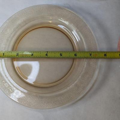 Fostoria Glass Vesper Amber 7" Salad Plates