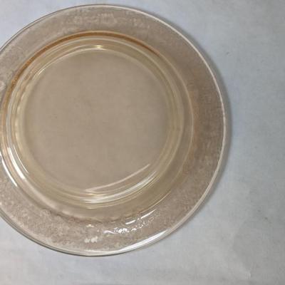 Fostoria Glass Vesper Amber 7" Salad Plates
