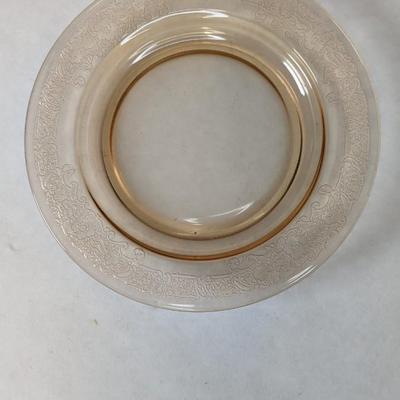 Fostoria Glass Vesper Amber 6 1/8" Plates